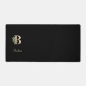 Elegant Botanisch Monogram Letter B Bureaumat (Voorkant)