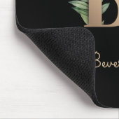 Elegant Botanisch Monogram Letter B Muismat (Hoek)