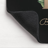 Elegant Botanisch Monogram Letter B Muismat (Hoek)