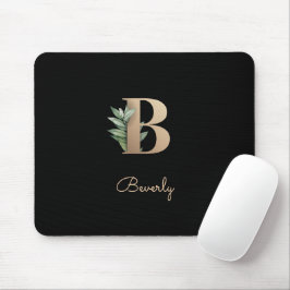 Elegant Botanisch Monogram Letter B Muismat