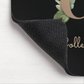 Elegant Botanisch Monogram Letter C Muismat (Hoek)