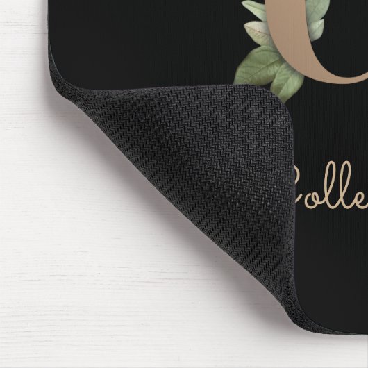 Elegant Botanisch Monogram Letter C Muismat (Hoek)