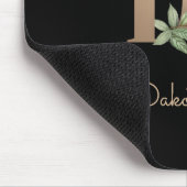 Elegant Botanisch Monogram Letter D Muismat (Hoek)