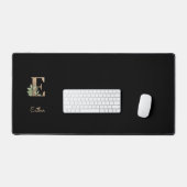Elegant Botanisch Monogram Letter E Bureaumat (Keyboard & Muis)