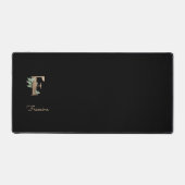 Elegant Botanisch Monogram Letter F Bureaumat (Voorkant)
