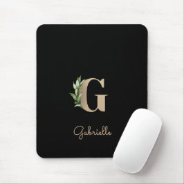 Elegant Botanisch Monogram Letter G Muismat