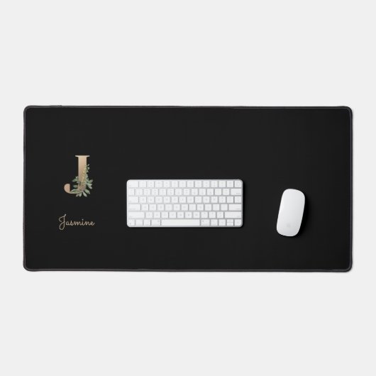Elegant Botanisch Monogram Letter J Bureaumat (Keyboard & Muis)