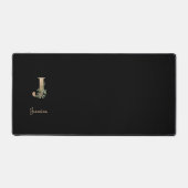 Elegant Botanisch Monogram Letter J Bureaumat (Voorkant)