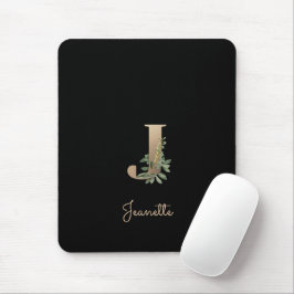 Elegant Botanisch Monogram Letter J Muismat