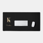 Elegant Botanisch Monogram Letter K Bureaumat (Keyboard & Muis)