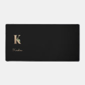Elegant Botanisch Monogram Letter K Bureaumat (Voorkant)