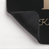 Elegant Botanisch Monogram Letter K Muismat (Hoek)