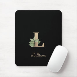 Elegant Botanisch Monogram Letter L Muismat