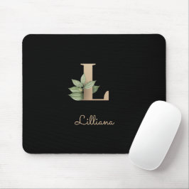 Elegant Botanisch Monogram Letter L Muismat