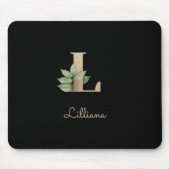 Elegant Botanisch Monogram Letter L Muismat (Voorkant)