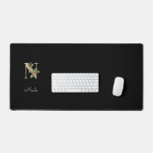Elegant Botanisch Monogram Letter N Bureaumat (Keyboard & Muis)