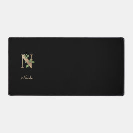 Elegant Botanisch Monogram Letter N Bureaumat