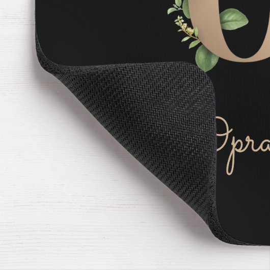 Elegant Botanisch Monogram Letter O Muismat (Hoek)