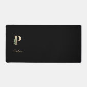 Elegant Botanisch Monogram Letter P Bureaumat (Voorkant)