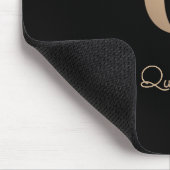Elegant Botanisch Monogram Letter Q Muismat (Hoek)