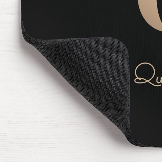 Elegant Botanisch Monogram Letter Q Muismat (Hoek)
