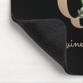 Elegant Botanisch Monogram Letter Q Muismat (Hoek)