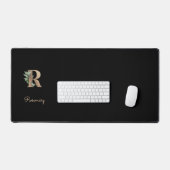 Elegant Botanisch Monogram Letter R Bureaumat (Keyboard & Muis)
