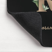 Elegant Botanisch Monogram Letter R Muismat (Hoek)