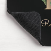 Elegant Botanisch Monogram Letter R Muismat (Hoek)