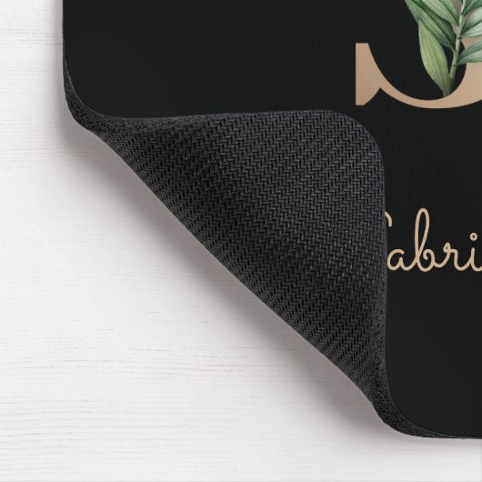 Elegant Botanisch Monogram Letter S Muismat (Hoek)