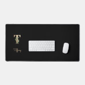 Elegant Botanisch Monogram Letter T Bureaumat (Keyboard & Muis)