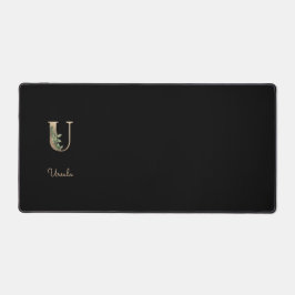 Elegant Botanisch Monogram Letter U Bureaumat
