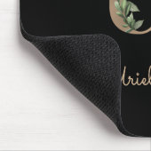 Elegant Botanisch Monogram Letter U Muismat (Hoek)