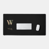 Elegant Botanisch Monogram Letter W Bureaumat (Keyboard & Muis)