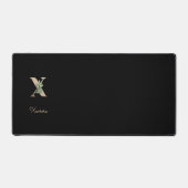 Elegant Botanisch Monogram Letter X Bureaumat (Voorkant)