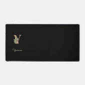 Elegant Botanisch Monogram Letter Y Bureaumat (Voorkant)