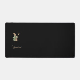 Elegant Botanisch Monogram Letter Y Bureaumat