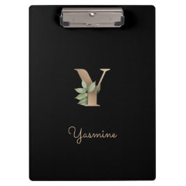 Elegant Botanisch Monogram Letter Y Klembord