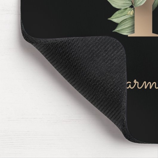 Elegant Botanisch Monogram Letter Y Muismat (Hoek)