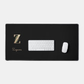Elegant Botanisch Monogram Letter Z Bureaumat (Keyboard & Muis)