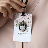 Elegant Botanisch Monogram Logo Bloemen Waterverf Badge