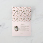 Elegant Botanisch Monogram Logo Bloemen Waterverf Bedankkaart (Binnen)