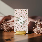 Elegant Botanisch Monogram Logo Bloemen Waterverf Visitekaartje