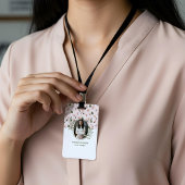Elegant Botanisch Monogram Logo Bloemige Aquarel Badge