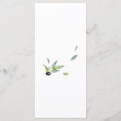 Elegant Botanisch Olijftak Kalligrafie Script Menu (Achterkant)