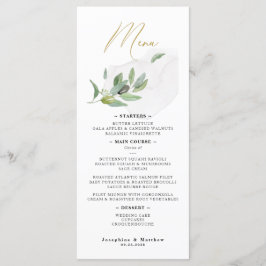 Elegant Botanisch Olijftak Kalligrafie Script Menu