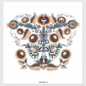 Elegant botanisch ontwerp sticker (Vel)