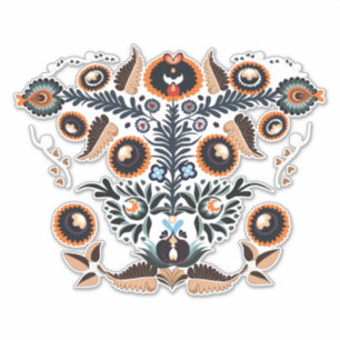 Elegant botanisch ontwerp sticker