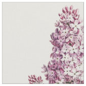 Elegant Botanisch Paars Lila bloesem Stof (Close Up)