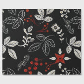 Elegant botanisch patroon cadeaupapier (Vlak)